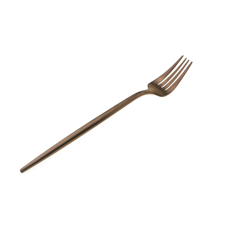 Gugrida Matte Rose Gold Silverware Set,Gugrida 5-Piece 18/10 Stainless Steel Satin Finish Flatware Set,Kitchen Utensil Set,Tableware Travel Cutlery Set for Camping Office or School Lunch, Dishwasher Safe - Image 3